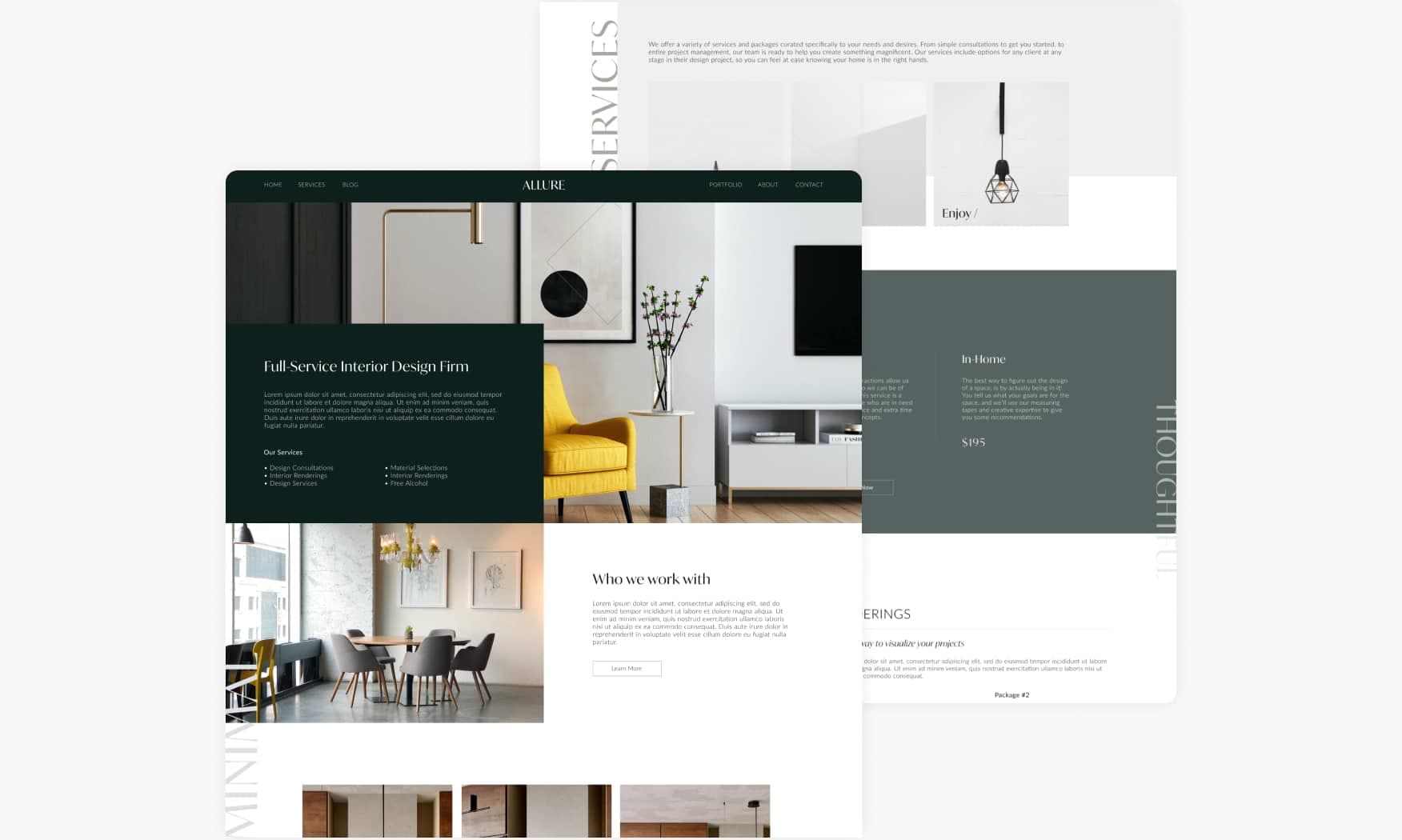 Allure Interior Design Website Design