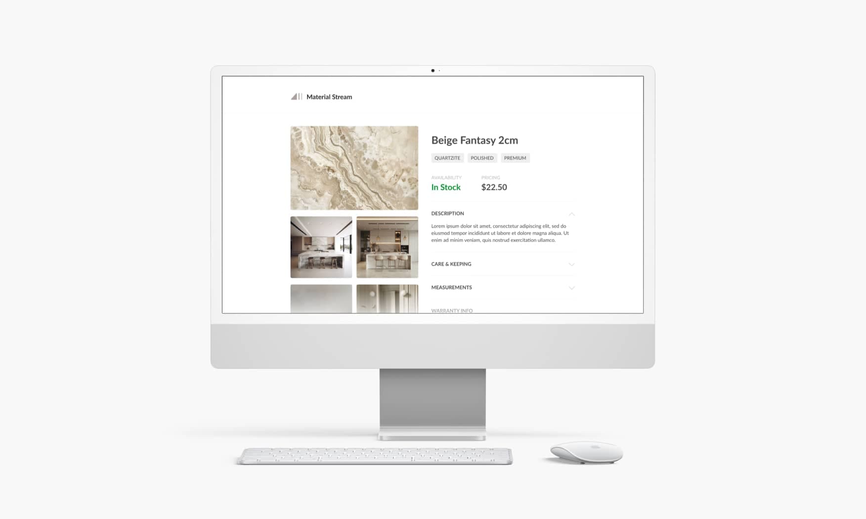 Material Stream Website Design