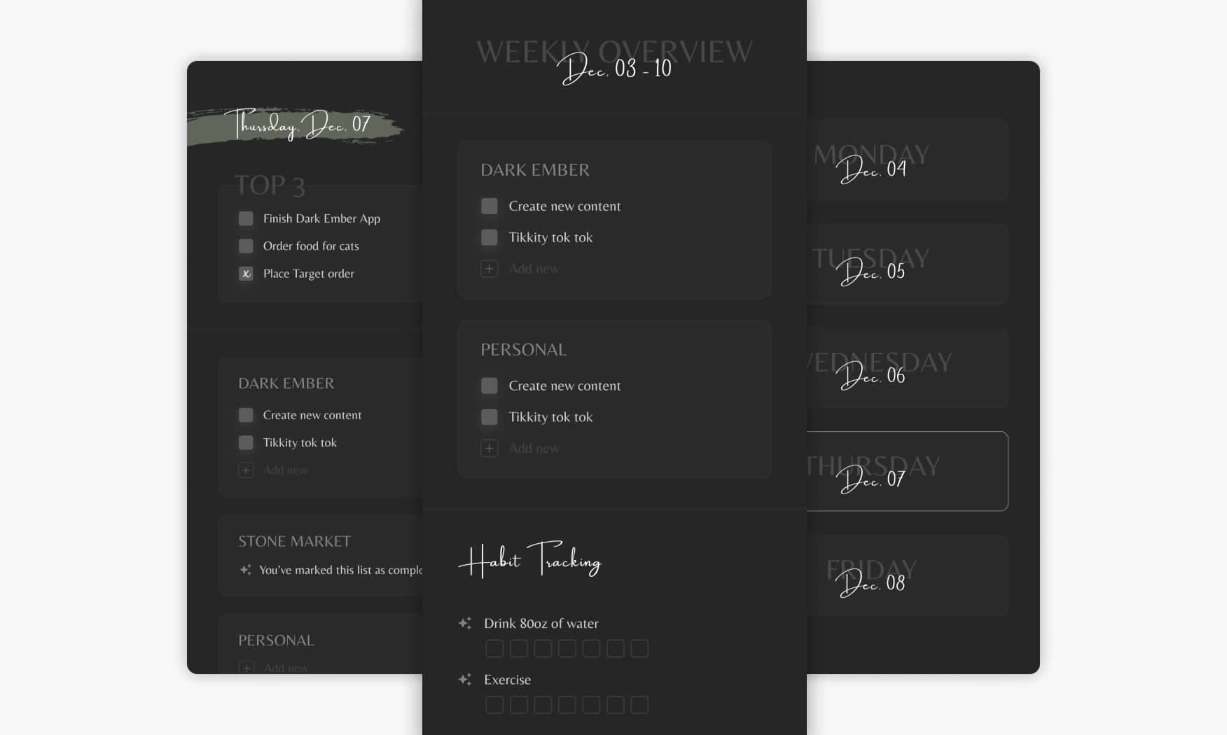 Aesthetic Planner Mobile Design